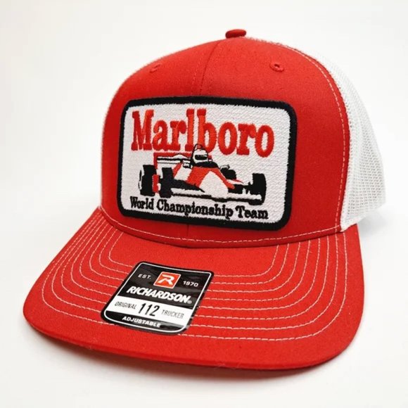 F1 Retro Fans Marlboro Racing Richardson 112 Embroidered Patch Trucker Hat 80s main image 4